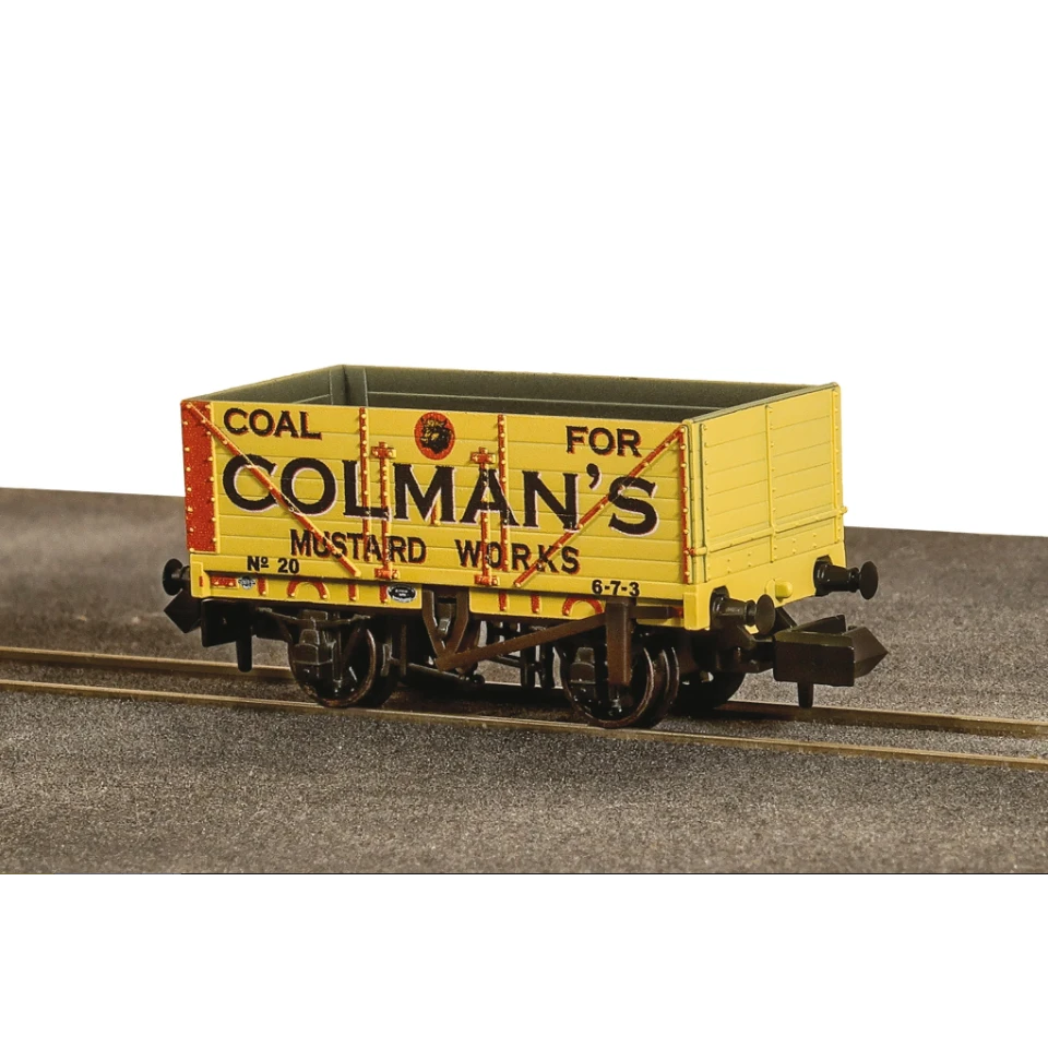 Peco N 9ft 7 Plank Open Wagon Colemans Mustard 1 Peco N 9ft 7 Plank Open Wagon Colemans Mustard