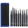 9 Piece Precision Tweezer Set With Bag