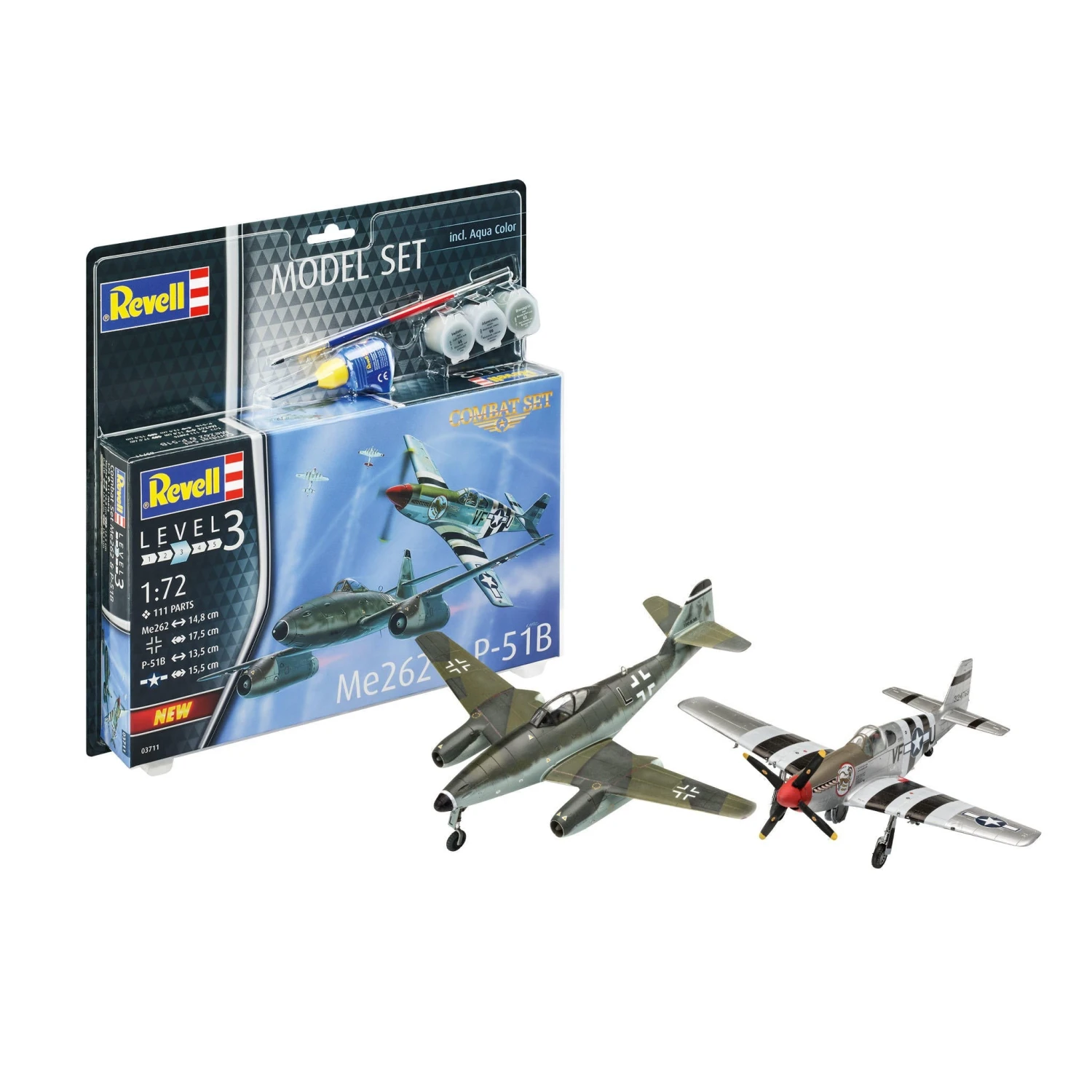 Revell 1/72 Me262 And P51B Combat Set Model Set 3 Revell 1/72 Me262 And P51B Combat Set Model Set - Image 3