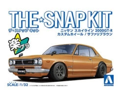 Aoshima 1/32 NISSAN SKYLINE 2000 GTR CUSTOM WHEEL Safari Brown