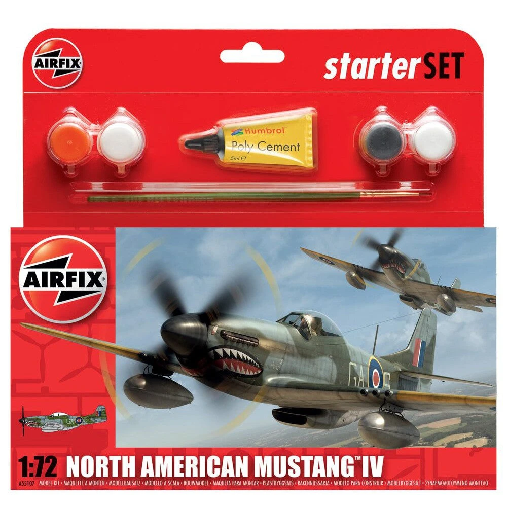 Airfix 1/72 North American Mustang IV Starter Set 1 Airfix 1/72 North American Mustang IV Starter Set