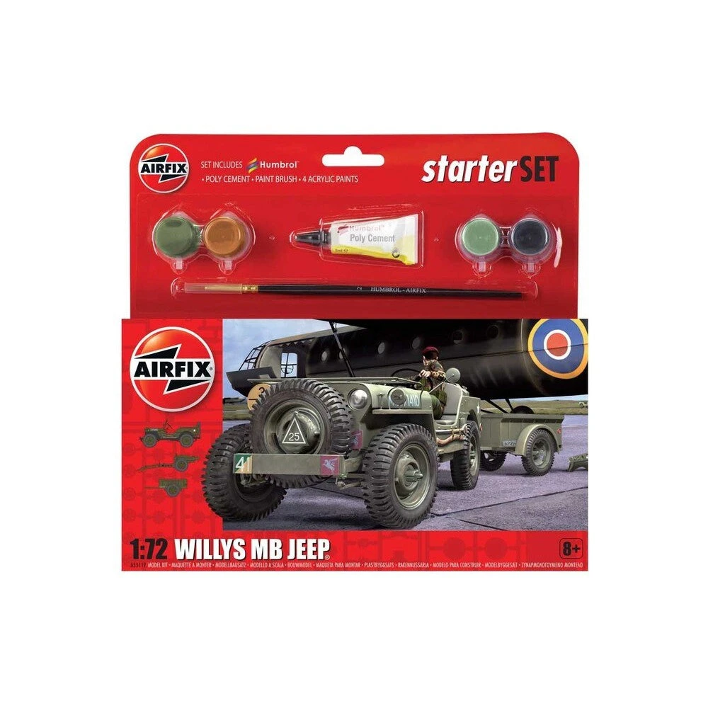Airfix 172 Willys MB Jeep Starter Set 1 Airfix 172 Willys MB Jeep Starter Set