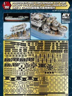 AFV Club AG35050 PE Conversion Kit For US Navy Type 2 LST1 Class Landing Ship