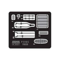 70038 1/72 P51 B/C Mustang Expert Set 15 70038 1/72 P51 B/C Mustang Expert Set -Model Toy Store AH70038 4