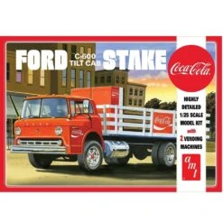 AMT 1147 1/25 Ford C600 Stake Bed W/CocaCola Machines Plastic Model Kit