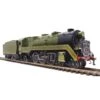HO C38 Class 462 Pacific Express Locomotive 3830 Spirit Of Progress Olive Green With Black Smoke Box