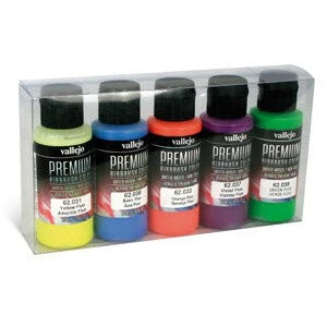 Vallejo 62102 Premium Colour Fluos Colors 5 Colour Set Acrylic Airbrush Paint 2 Vallejo 62102 Premium Colour Fluos Colors 5 Colour Set Acrylic Airbrush Paint - Image 2