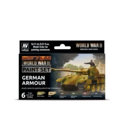 Vallejo 70205 Model Colour WWII German Armour Acrylic 6 Colour Paint Set