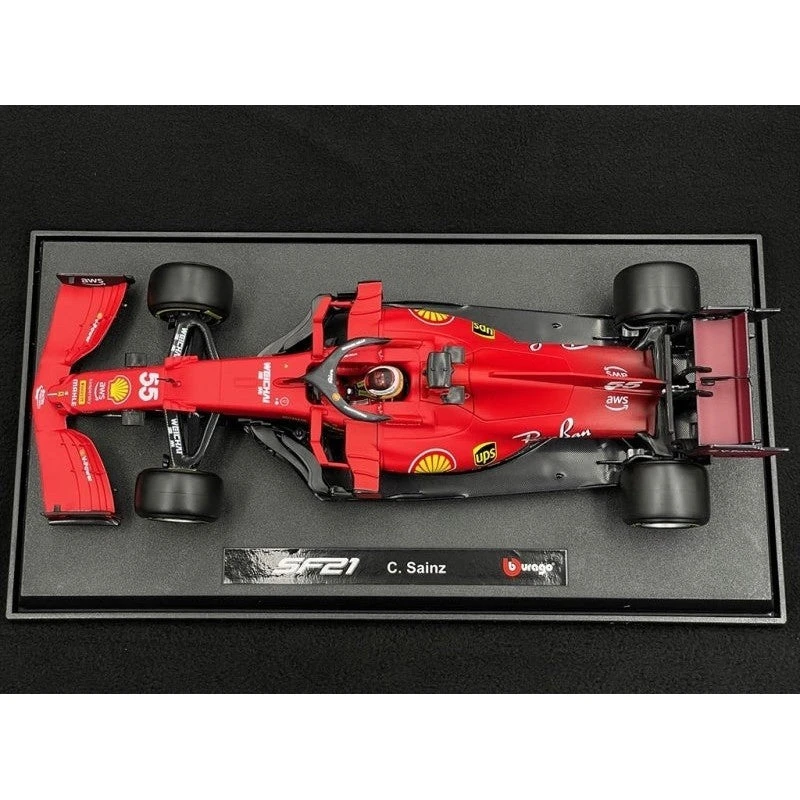Bburago 1/18 Ferrari Racing 2021 F1 SF21 Carlos Sainz 10 Bburago 1/18 Ferrari Racing 2021 F1 SF21 Carlos Sainz - Image 10