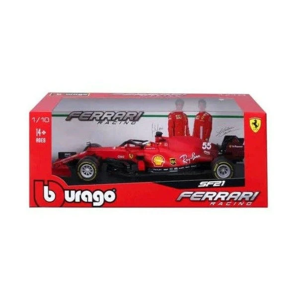 Bburago 1/18 Ferrari Racing 2021 F1 SF21 Carlos Sainz 4 Bburago 1/18 Ferrari Racing 2021 F1 SF21 Carlos Sainz - Image 4