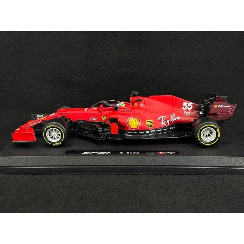 Bburago 1/18 Ferrari Racing 2021 F1 SF21 Carlos Sainz 5 Bburago 1/18 Ferrari Racing 2021 F1 SF21 Carlos Sainz - Image 5