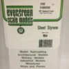 Evergreen 14100 White Polystyrene V-Groove Sheet 0.100 X 12 X 24" / 2.5mm X 30cm X 61cm (1)