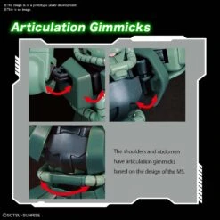 Bandai HG 1/144 MS06 ZAKU II 9 Bandai HG 1/144 MS06 ZAKU II -Model Toy Store G5061545 5