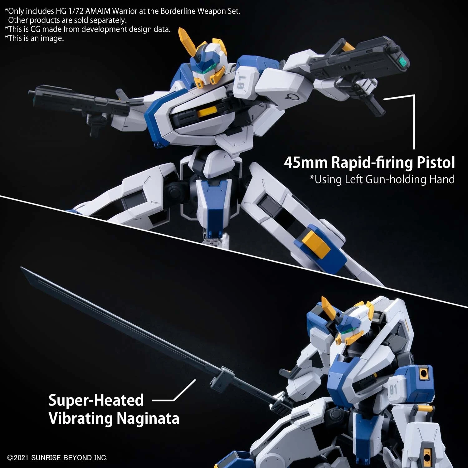 Bandai HG 1/72 AMAIM Warrior At The Borderline Weapon Set 2 Bandai HG 1/72 AMAIM Warrior At The Borderline Weapon Set - Image 2