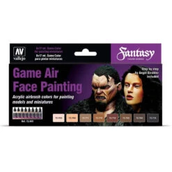 Vallejo 72865 Game Air Special Set Face Painting By Angel Giraldez 8 Colour Set