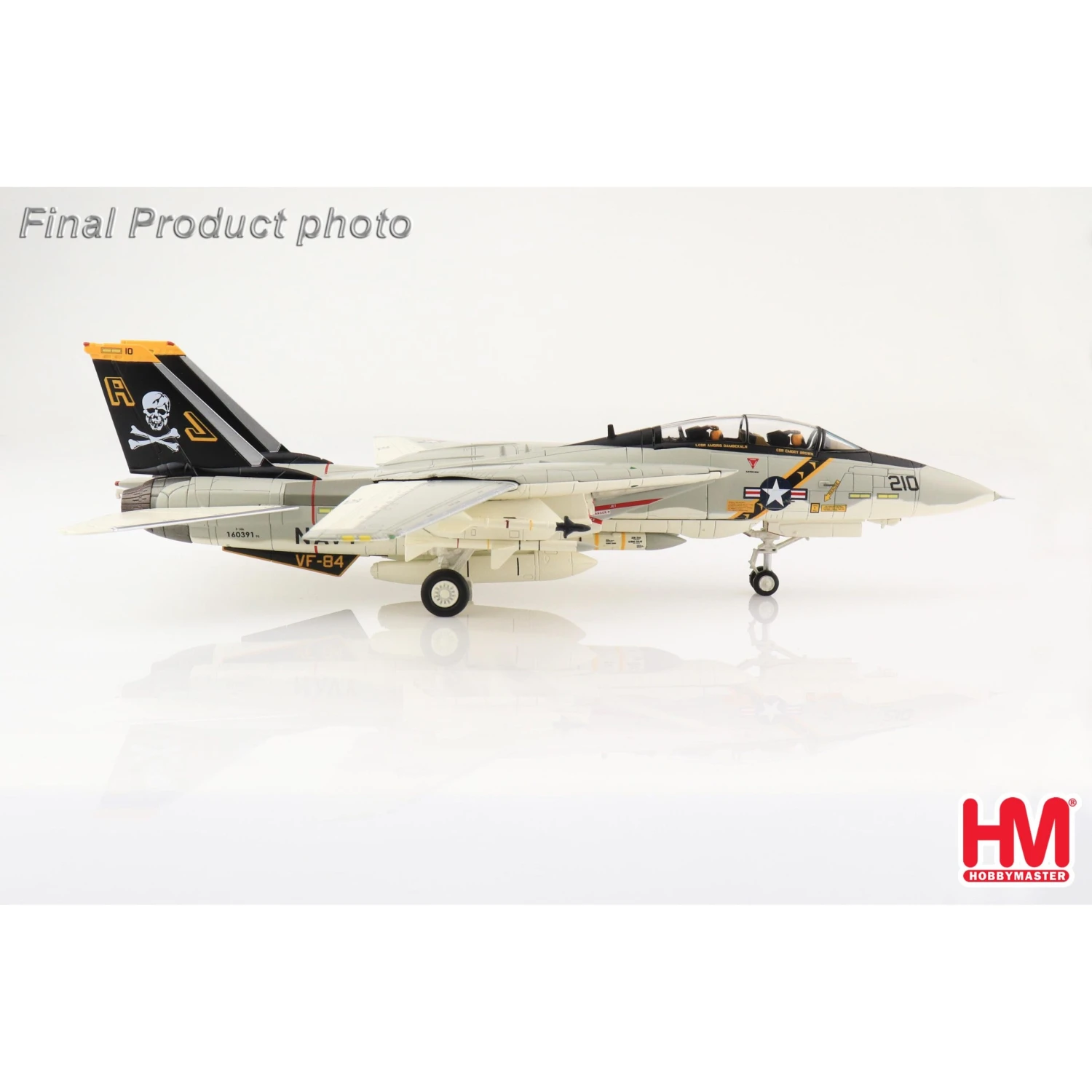 1/72 Grumman F14A Tomcat 160391/AJ210 VF84 Jolly Rogers USS Nimitz July 1978 4 1/72 Grumman F14A Tomcat 160391/AJ210 VF84 Jolly Rogers USS Nimitz July 1978 - Image 4