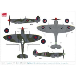 1/48 Spitfire LF IX MH884 Flown By Captain W. Duncan-Smith No. 324 Wing RAF August 1944 -Model Toy Store HA8323 2