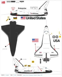 1/200 Space Shuttle Enterprise Edward Air Base 1977 -Model Toy Store HL1408 10