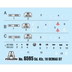 Italeri 1/35 Sd.Kfz. 10 DEMAG D7 With 7.5cm Le.IG 18 & Crew -Model Toy Store IT6595S 4