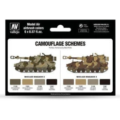 Vallejo 71212 Model Air MERDC Desert 6 Colour Acrylic Paint Set -Model Toy Store Merdc Desert Colors vallejo afv 71212 schemes