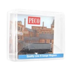Peco N RTR 9ft 5 Plank Open Wagon BR Grey -Model Toy Store PNR5004B 5