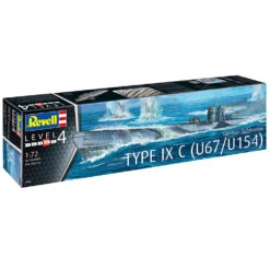 Revell 1/72 German Submarine Type IX C U67/U154 21 Revell 1/72 German Submarine Type IX C U67/U154 -Model Toy Store RK05166 1