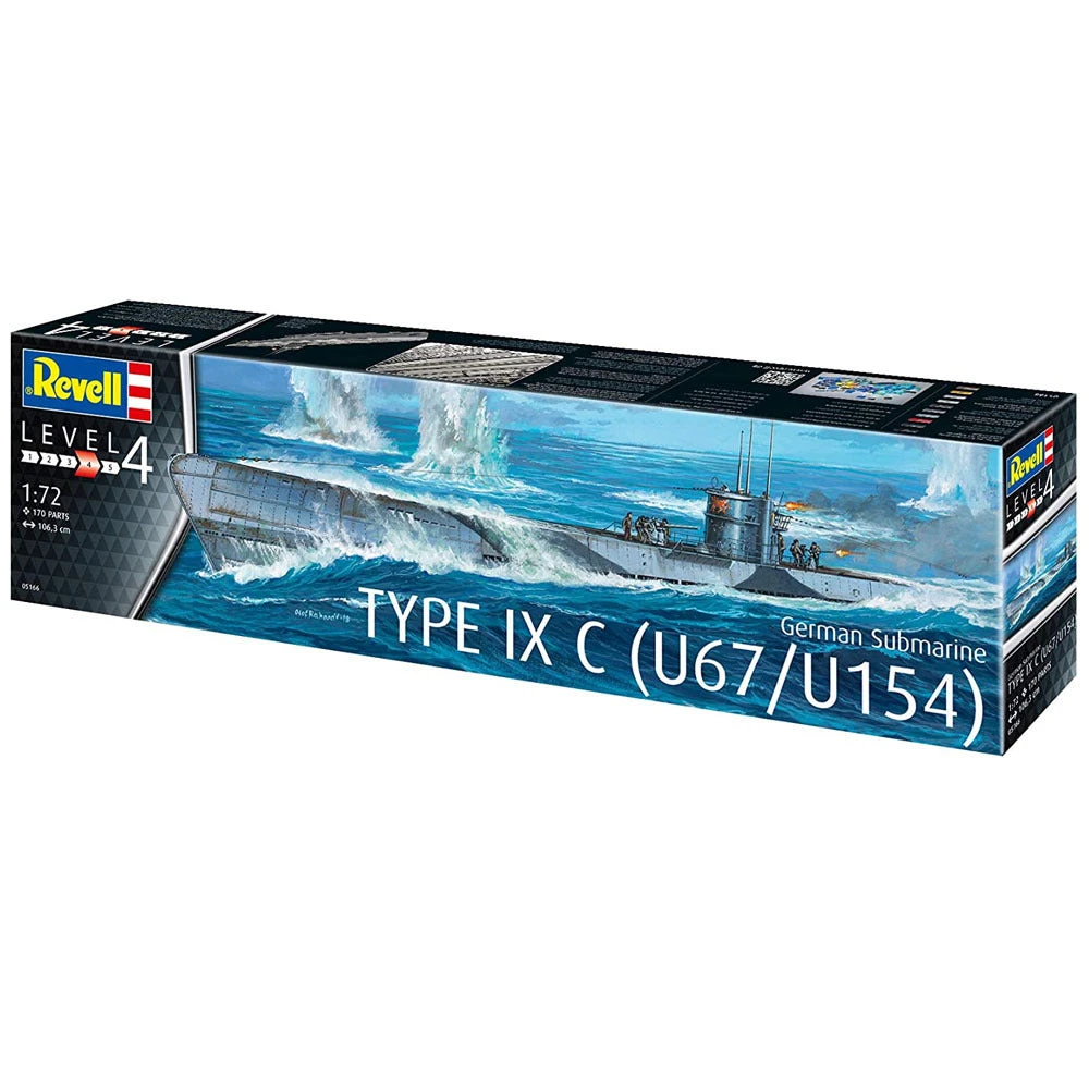 Revell 1/72 German Submarine Type IX C U67/U154 10 Revell 1/72 German Submarine Type IX C U67/U154 - Image 10