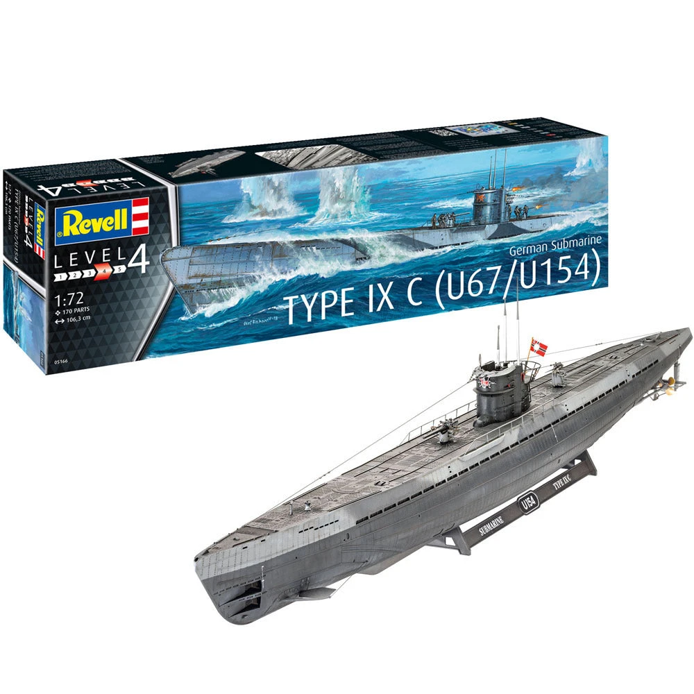 Revell 1/72 German Submarine Type IX C U67/U154 9 Revell 1/72 German Submarine Type IX C U67/U154 - Image 9