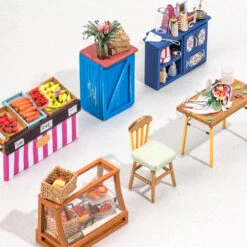 Robotime DIY Mini House Carl's Fruit Shop -Model Toy Store ROB113136 7