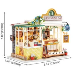Robotime DIY Mini House Light Music Bar -Model Toy Store ROB115833 7