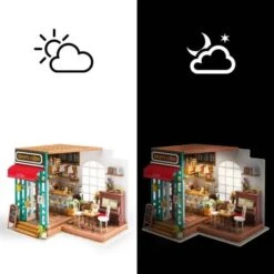 Robotime DIY Mini House Simons Coffee -Model Toy Store ROKR DIY MINI HOUSE SIMONS COFFEE2 600x600 1