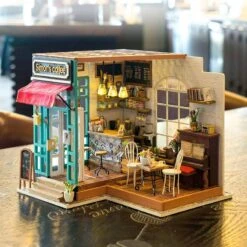Robotime DIY Mini House Simons Coffee -Model Toy Store ROKR DIY MINI HOUSE SIMONS COFFEE3