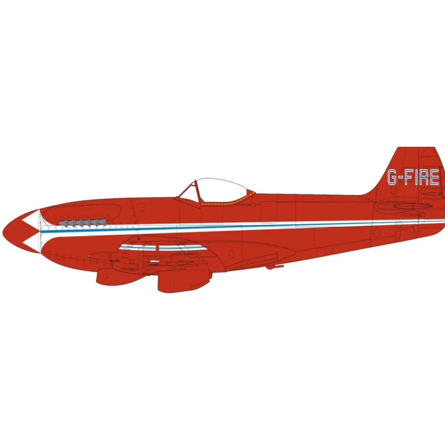 Airfix 148 Supermarine Spitfire Mk.XIV Race Schemes 4 Airfix 148 Supermarine Spitfire Mk.XIV Race Schemes - Image 4