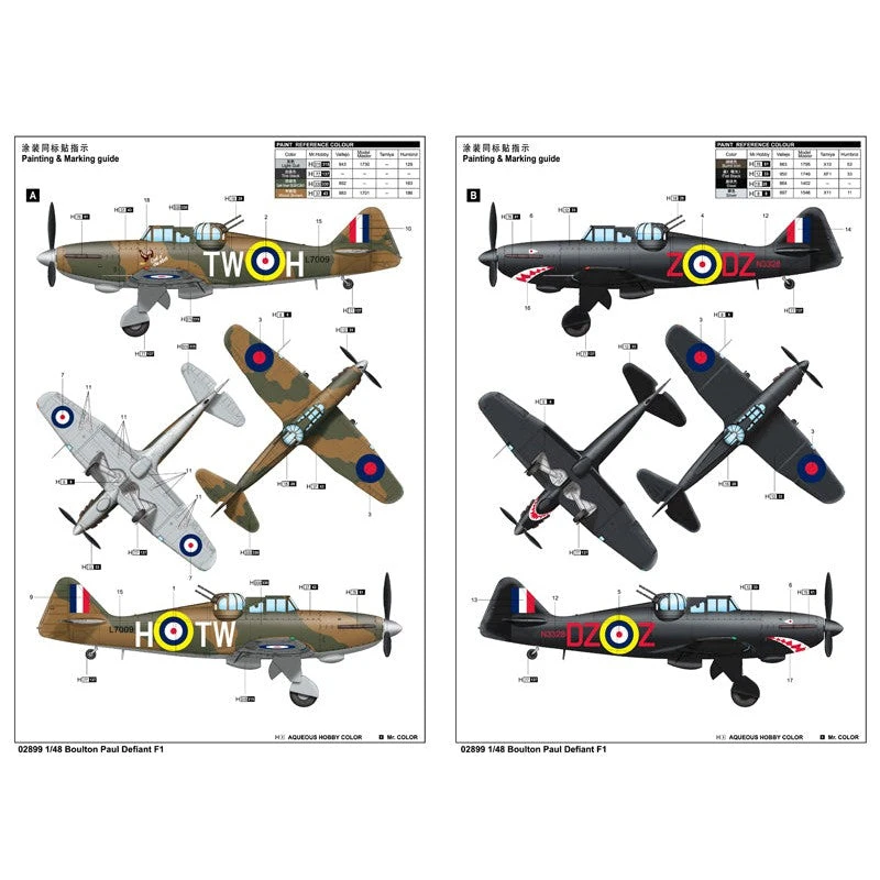 Trumpeter 02899 1/48 Boulton Paul Defiant F1 Plastic Model Kit 4 Trumpeter 02899 1/48 Boulton Paul Defiant F1 Plastic Model Kit - Image 4