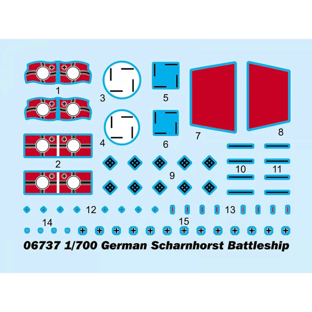 Trumpeter 06737 1/700 German Scharnhorst Battleship Plastic Model Kit 3 Trumpeter 06737 1/700 German Scharnhorst Battleship Plastic Model Kit - Image 3