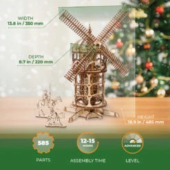 UGEARS 585pc Tower Windmill -Model Toy Store UG70038 4