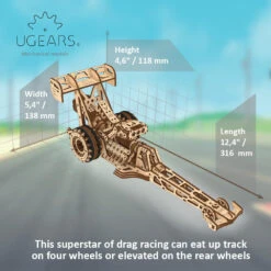 UGEARS 321pc Top Fuel Dragster -Model Toy Store UG70174 15