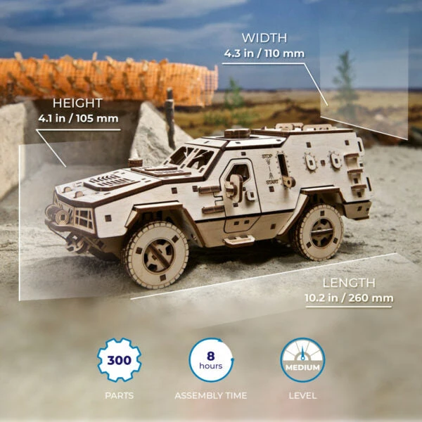 UGEARS 300pc Dozor-B Combat Vehicle 9 UGEARS 300pc Dozor-B Combat Vehicle - Image 9