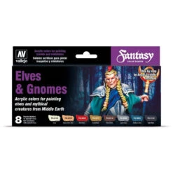 Vallejo 70242 Model Color Elves And Gnomes Acrylic 8 Colour Paint Set