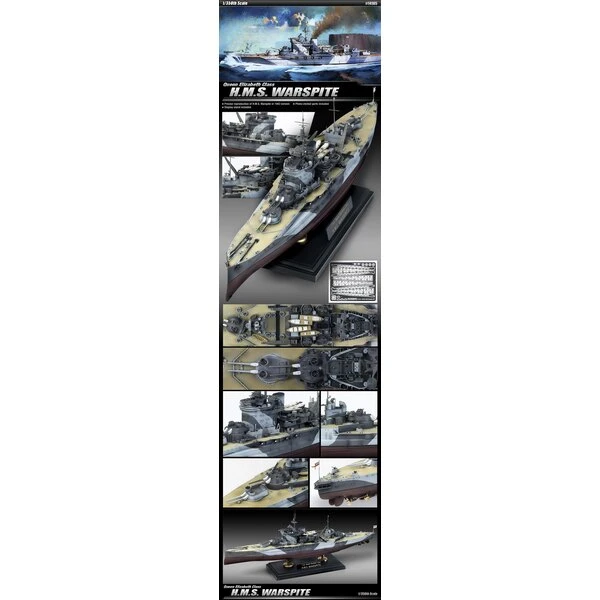 Academy 14105 1/350 Queen Elizabeth Class H.M.S.Warspite Plastic Model Kit 2 Academy 14105 1/350 Queen Elizabeth Class H.M.S.Warspite Plastic Model Kit - Image 2