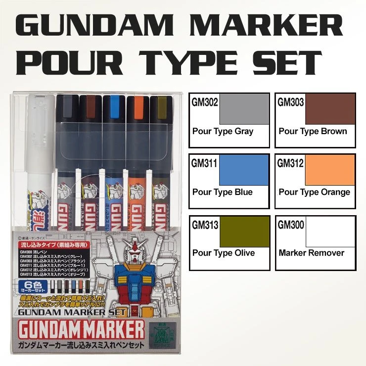 Gundam Markers Pouring Ink Set 2 Gundam Markers Pouring Ink Set - Image 2