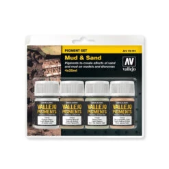 Vallejo 73191 Pigments Set Mud And Sand 4 X 35ml
