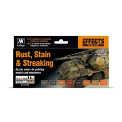 Vallejo 70183 Model Colour Rust Stain And Streaking Acrylic Paint Set -Model Toy Store rust stain and streaking 70183 vallejo effects set