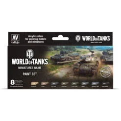 Vallejo 70245 Model Color World Of Tanks Miniatures Game Acrylic 8 Colour Paint Set