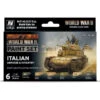 Vallejo 70209 Model Colour WWII Italian Armour And Infantry Acrylic 6 Colour Paint Set